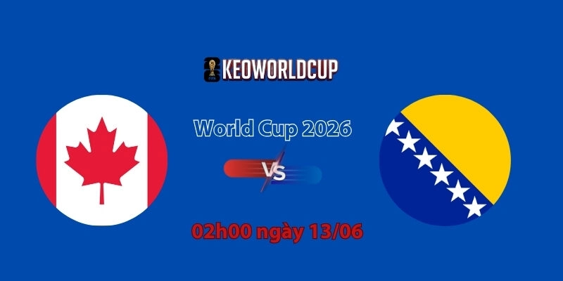 Nhận định, soi kèo Canada vs Bosnia, 02h00 ngày 13/06, World Cup 2026